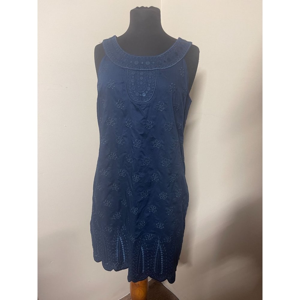 Vineyard Vines Dress Womens Size 8 Navy Eyelet Lace